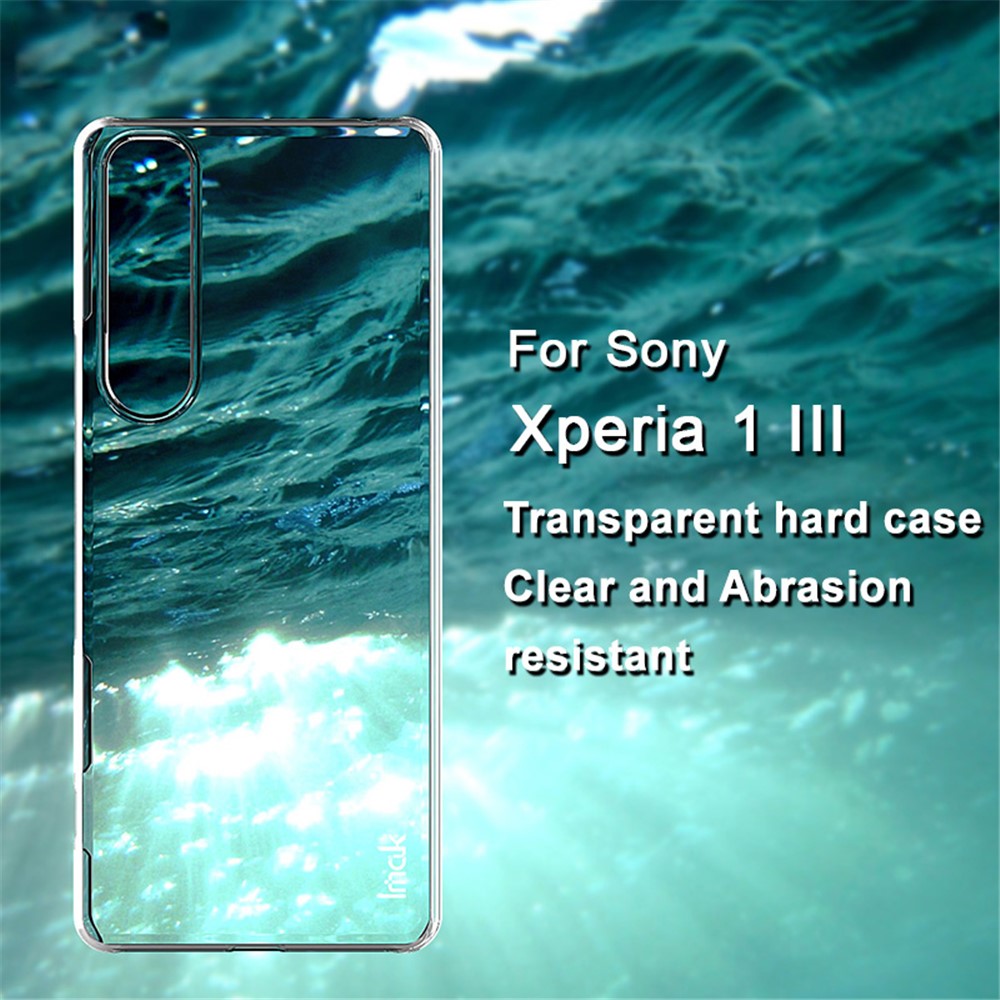IMAK Clear Wear-resistant Hard Cell Phone Case for Sony Xperia 1 III-4