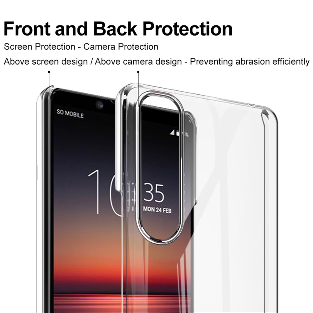 IMAK Clear Wear-resistant Hard Cell Phone Case for Sony Xperia 1 III-5