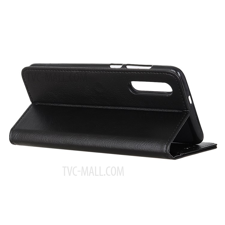 Litchi Texture Split Leather Auto-absorbed Wallet Stand Case Cover for Sony Xperia Ace II - Black-8