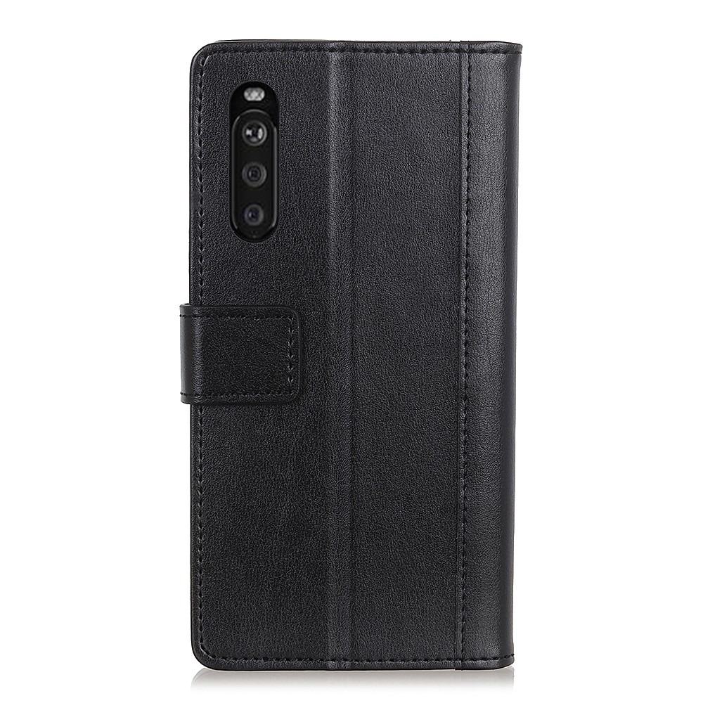Wallet Design Leather Phone Stand Cover Case for Sony Xperia Ace II - Black-2