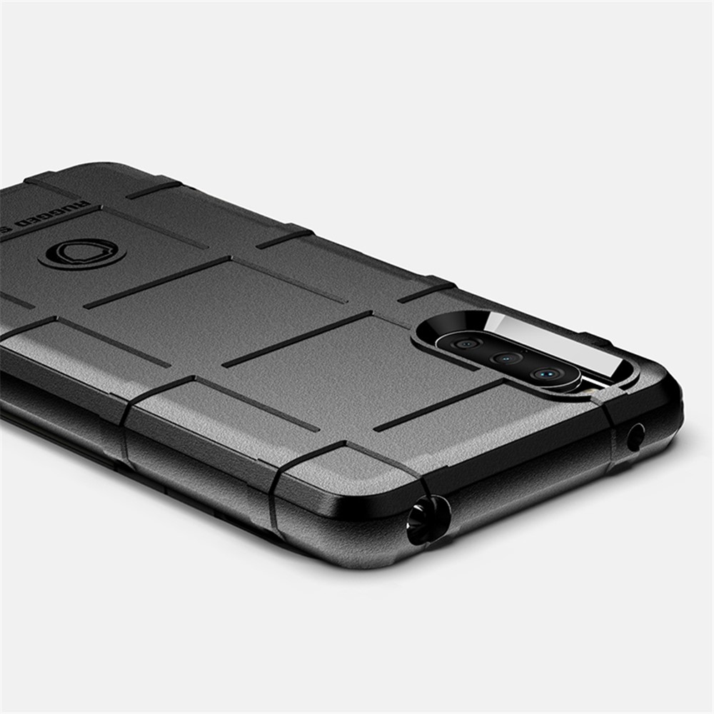 Shock-proof Rugged Square Grid Texture TPU Phone Cover Case for Sony Xperia 10 III - Black-7