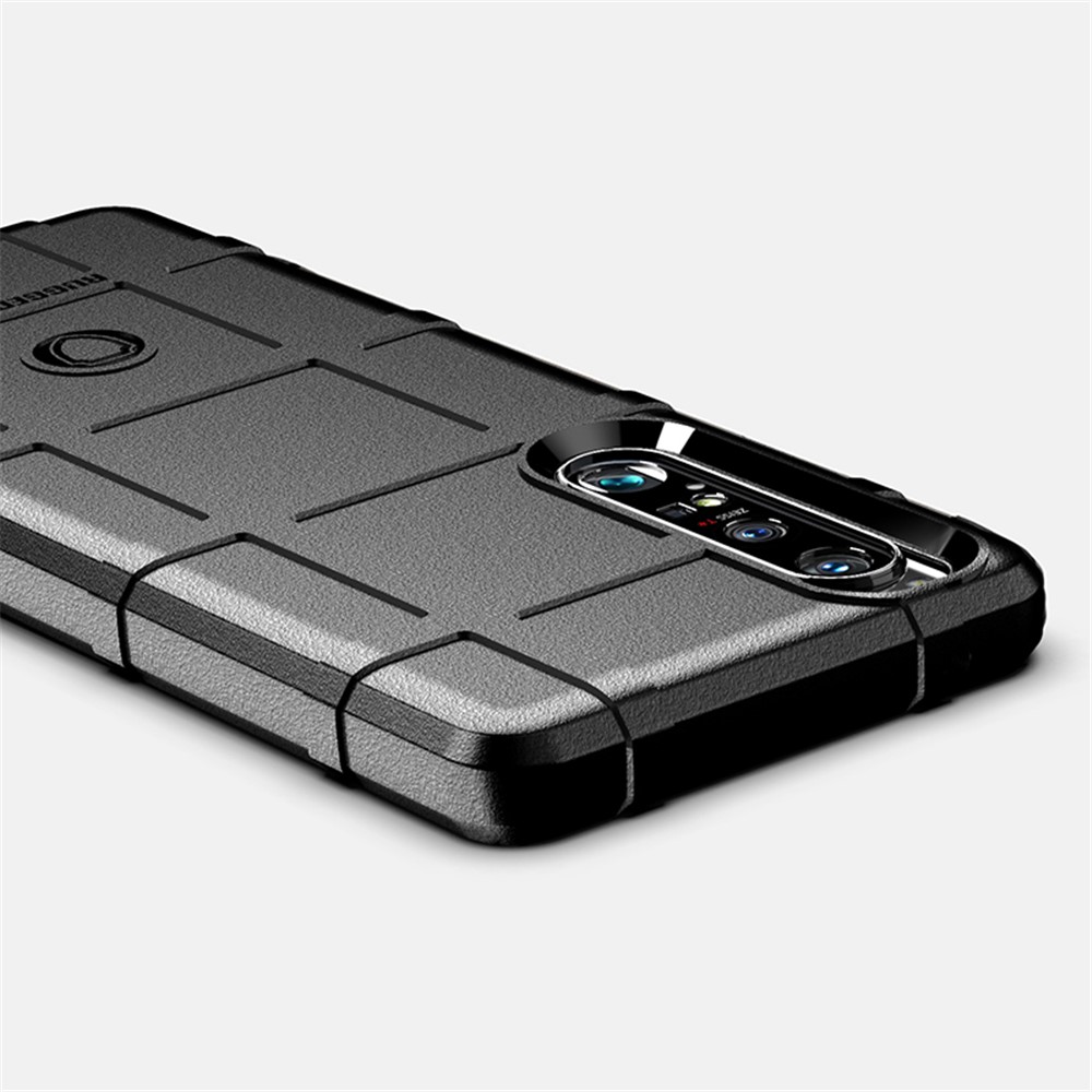 Shock-proof Rugged Square Grid Texture TPU Phone Cover Case for Sony Xperia 1 III - Black-7