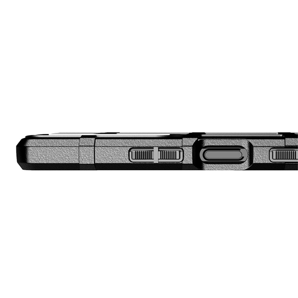 Shock-proof Rugged Square Grid Texture TPU Phone Cover Case for Sony Xperia 1 III - Black-9