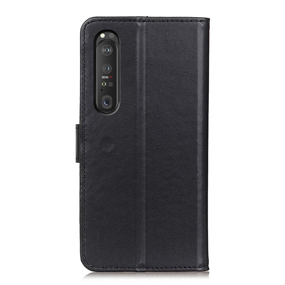 Magnetic Clasp Design Leather Shell Case with Wallet Stand for Sony Xperia 1 III - Black-3