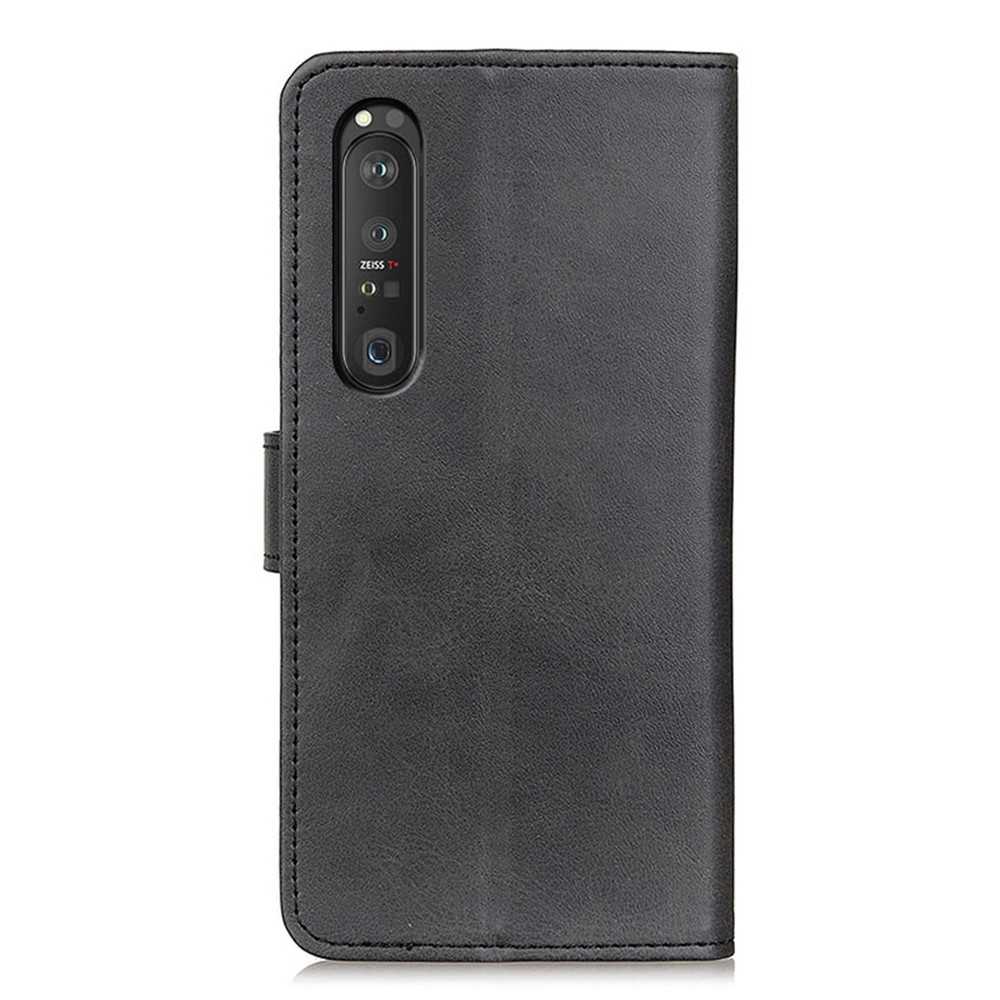 Full Protection Anti-Drop PU Leather Phone Stand Shell for Sony Xperia 1 III Phone Wallet Case - Black-3