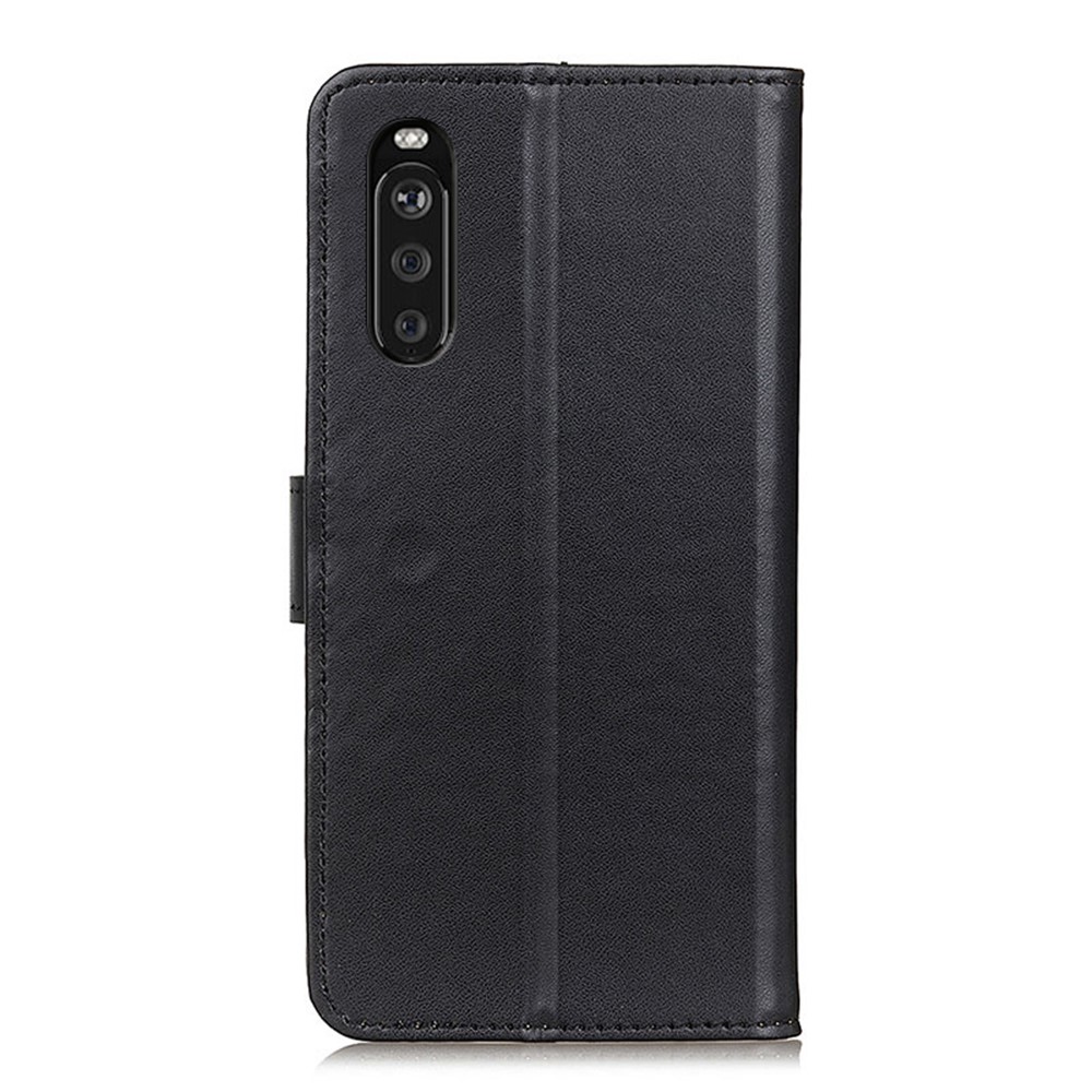 Wallet Stand Design Magnetic Clasp Leather Shell Case for Sony Xperia 10 III - Black-3