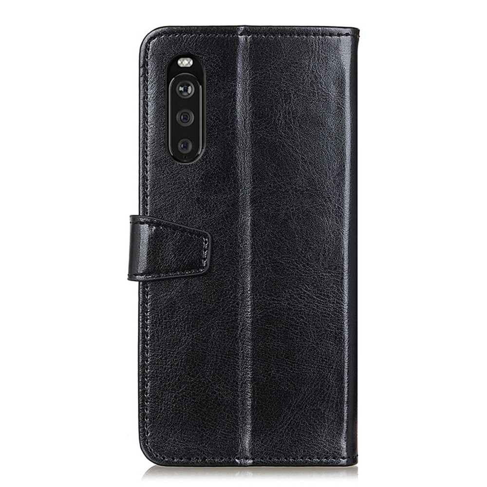 Magnetic Design TPU + PU Leather Phone Case with Wallet Stand for Sony Xperia 10 III - Black-3