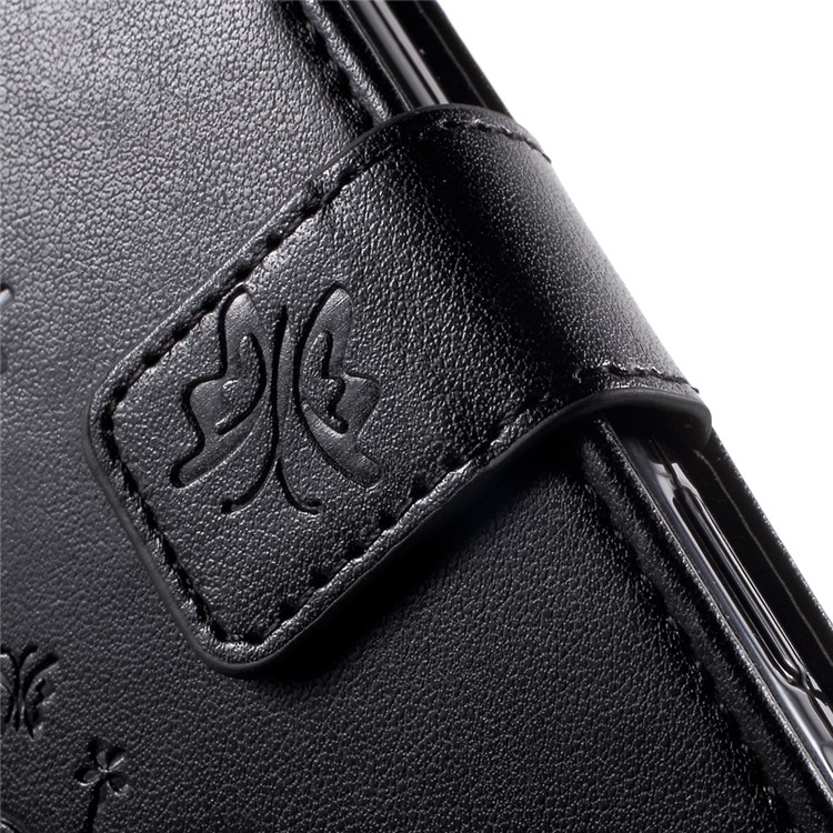 Butterfly Leather Magnetic Cover for Sony Xperia Z5 Compact - Black-8