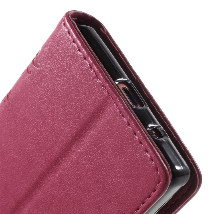 Butterfly Leather Wallet Cover for Sony Xperia Z5 Compact - Rose-9