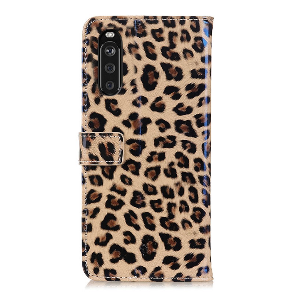 Leopard Texture Leather Wallet Protective Phone Cover for Sony Xperia 10 III-2