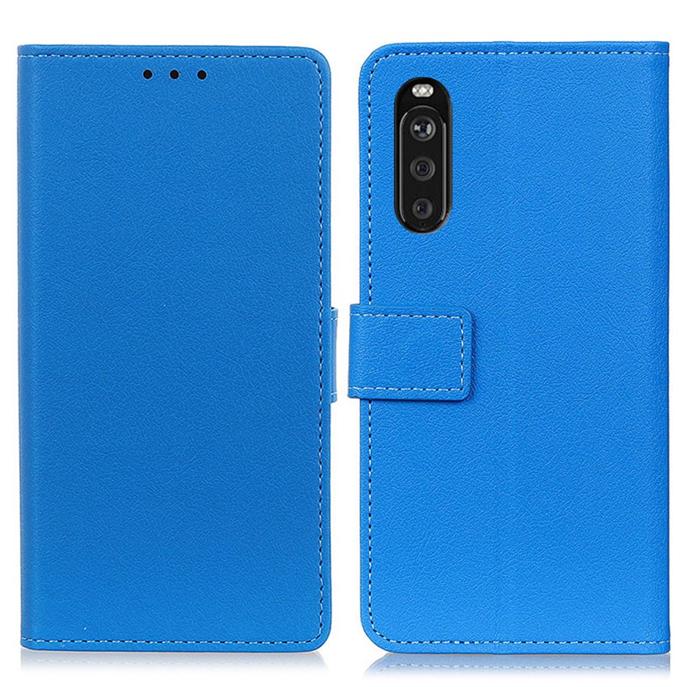 Wallet Leather Stand Case for Sony Xperia 10 III - Blue-1