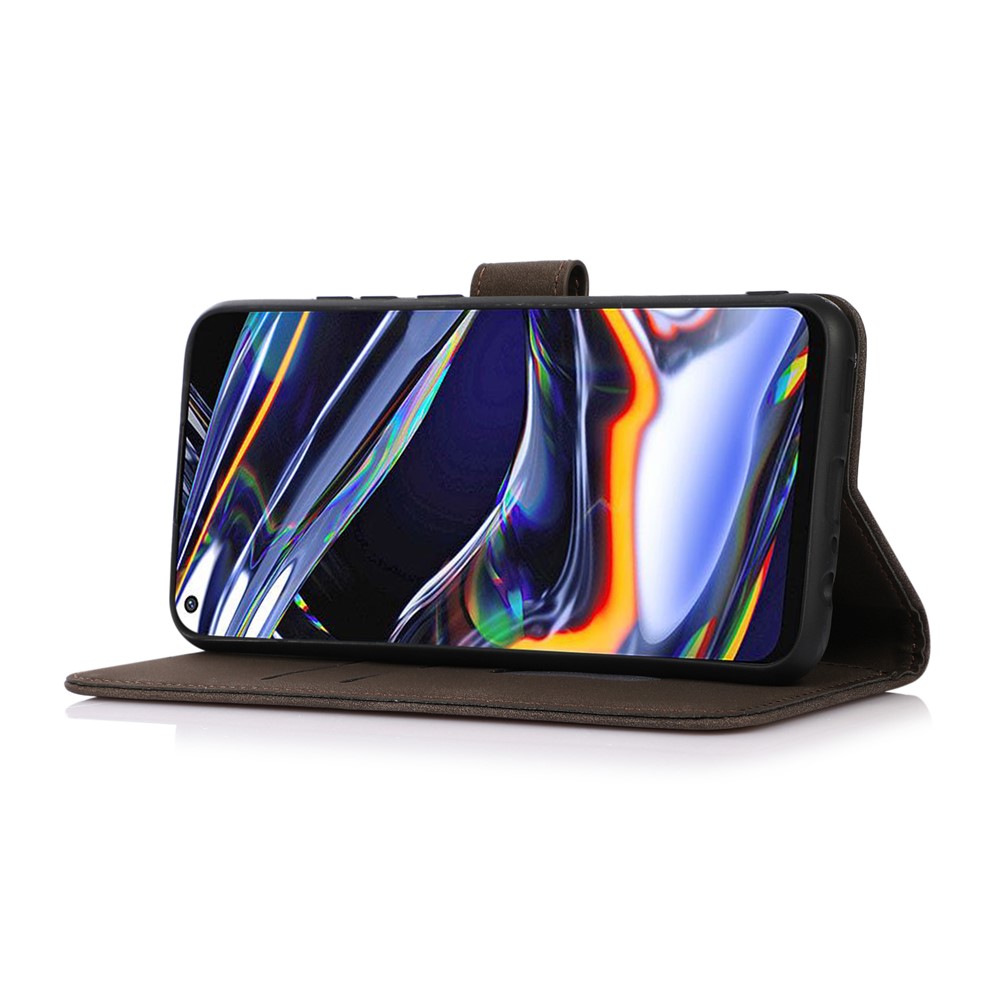 Khazneh Portafoglio Design In Pelle Custodia Per Cuoio Per Cuoio Posteriore Case Cover Shell Per Sony Xperia 10 III - Marrone-4