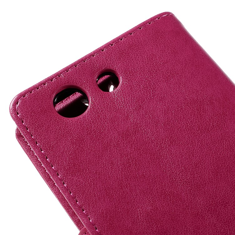Butterfly Wallet Leather Shell for Sony Xperia Z3 Compact D5803 D5833 M55w - Rose-9