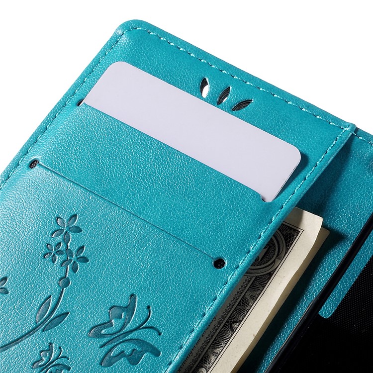 Butterfly Leather Phone Cover for Sony Xperia Z3 Compact D5803 D5833 M55w - Blue-7