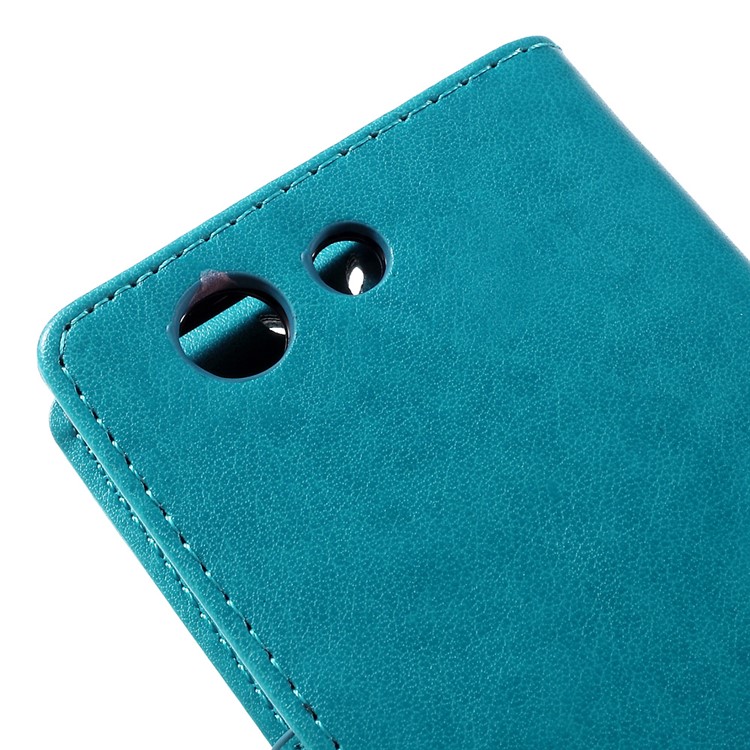 Butterfly Leather Phone Cover for Sony Xperia Z3 Compact D5803 D5833 M55w - Blue-9