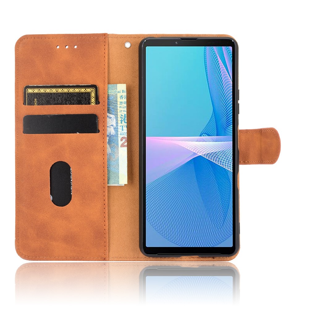 Skin-touch Feeling Leather Wallet Case Phone Cover with Supporting Stand for Sony Xperia 10 III - Brown-5