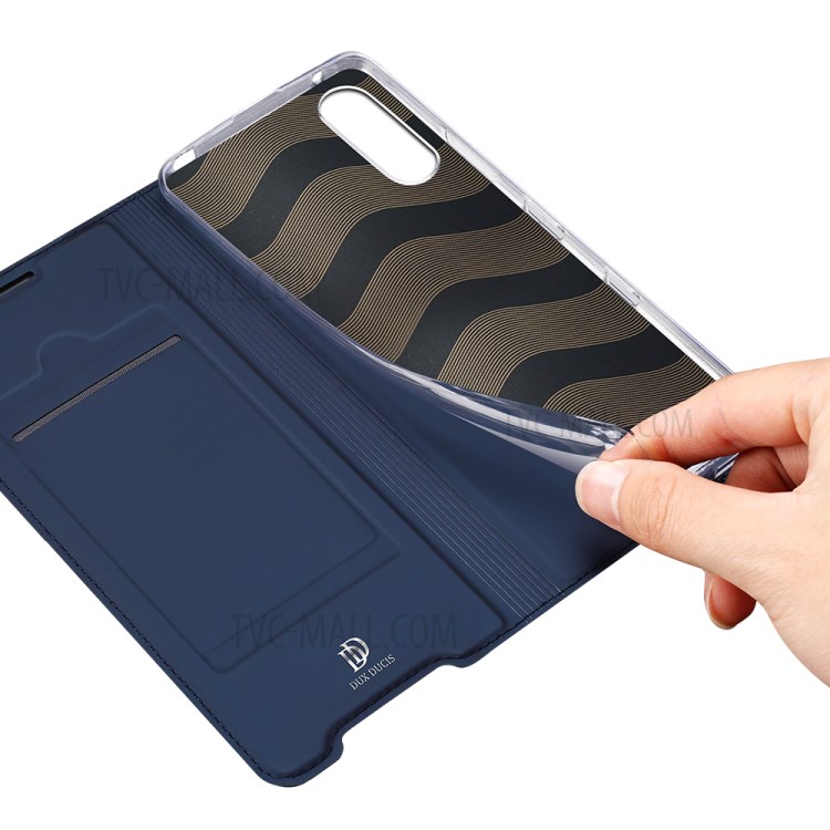 DUX DUCIS Skin Pro Series Well-Protected Stand Design Leather Flip Case Cover for Sony Xperia 10 III - Blue-7