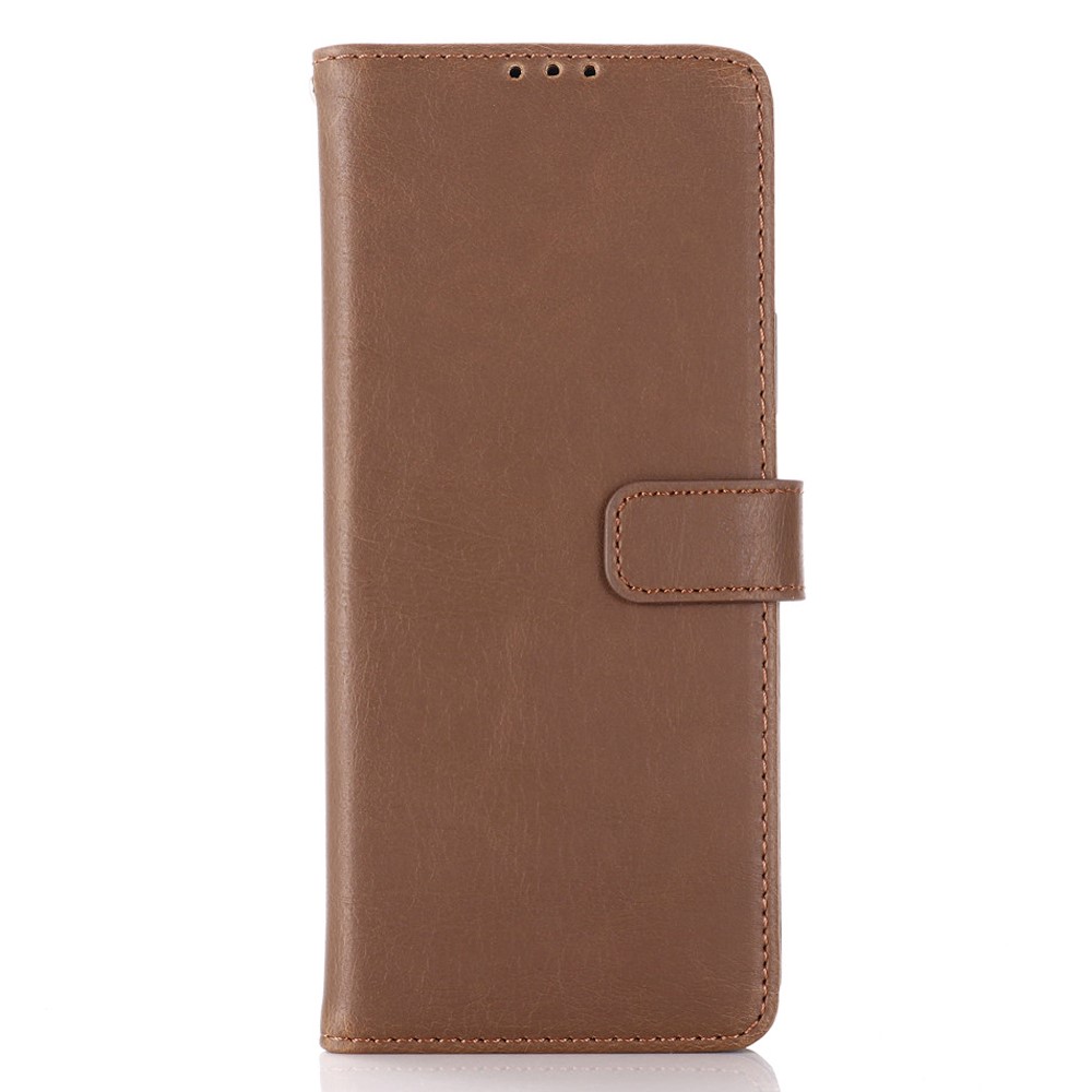 Crazy Horse Vintage Leather Wallet Protective Case for Sony Xperia 10 III - Coffee-2
