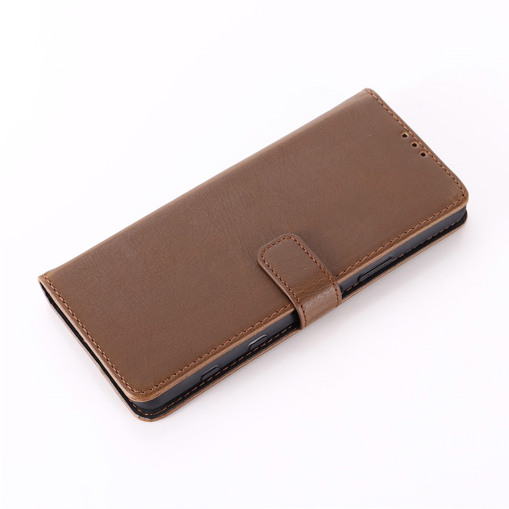 Crazy Horse Vintage Leather Wallet Protective Case for Sony Xperia 10 III - Coffee-6