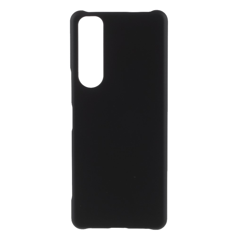 Rubberized Hard PC Cell Phone Case Full Protection Cover for Sony Xperia 5 III - Black-1