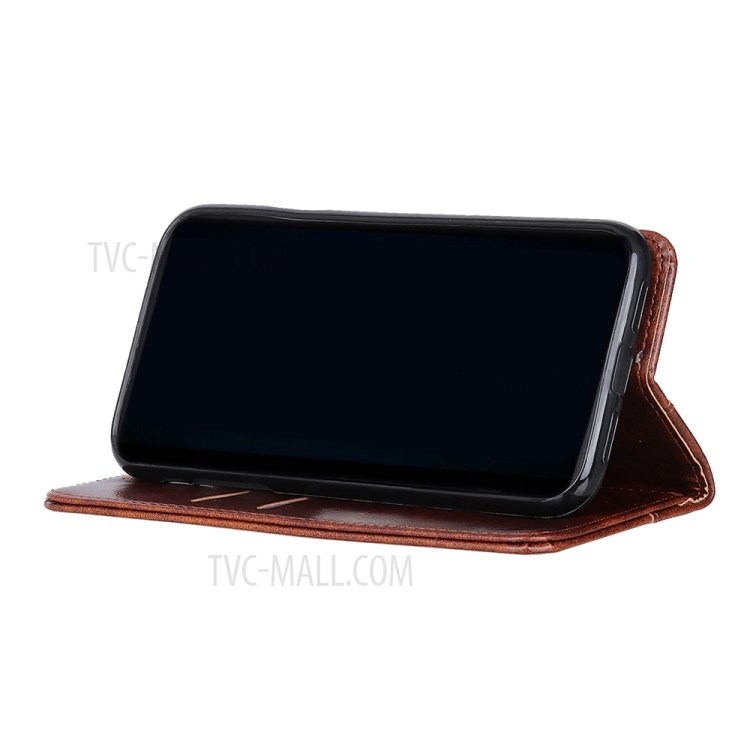 Auto-Absorbed Leather Phone Stand Case for Sony Xperia 5 III - Brown-3