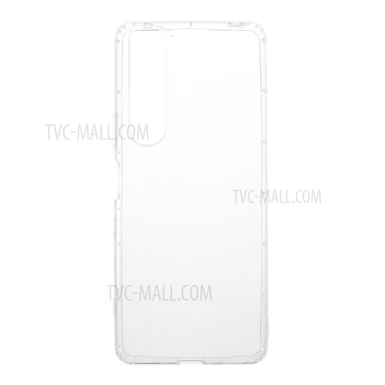 Clear TPU Shock Absorption Phone Back Case Cover for Sony Xperia 1 III-1