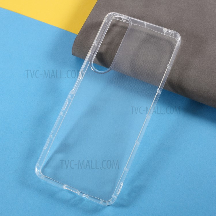 Clear TPU Shock Absorption Phone Back Case Cover for Sony Xperia 1 III-2