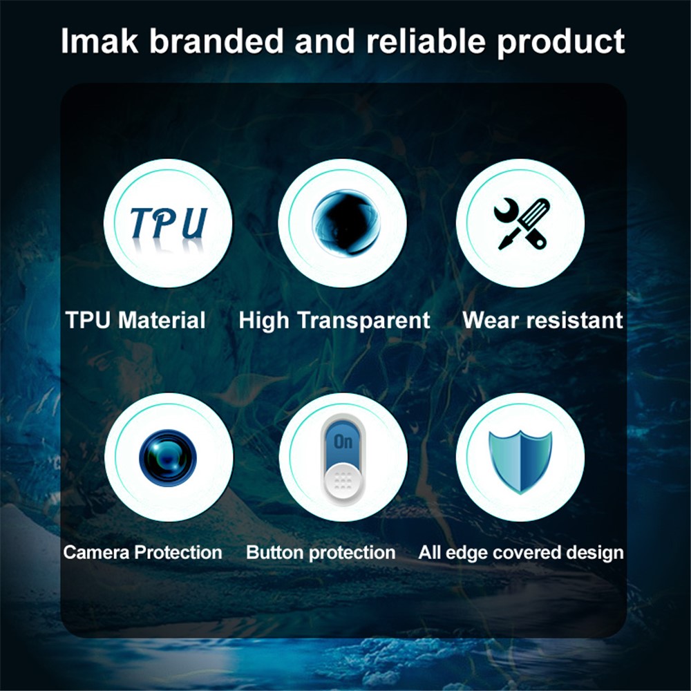 IMAK UX-5 Series Well-Protected Transparent Flexible TPU Case for Sony Xperia 10 III-5
