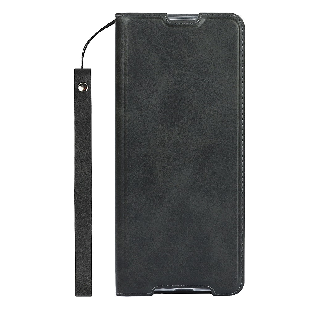 Leather Stand Case with Card Slot for Sony Xperia 1 III - Black-2