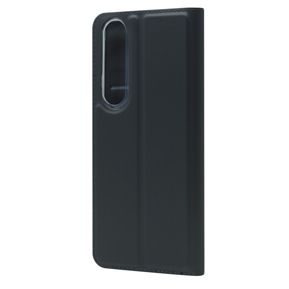 Auto-absorbed Stand Leather Mobile Phone Case Shell Cover with Card Holder for Sony Xperia 1 III - Black-3