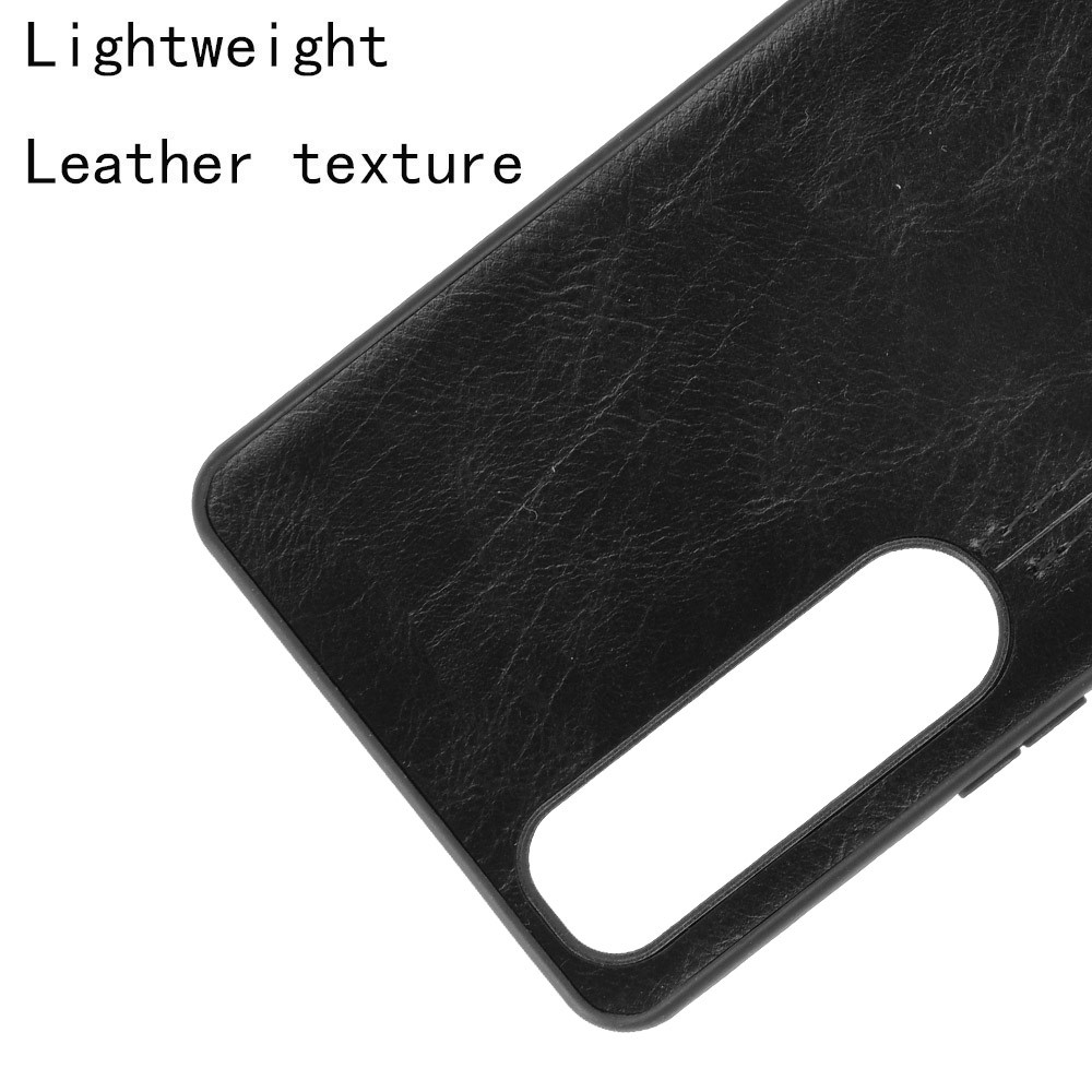 Litchi Texture PU Leather Coated PC Mobile Casing for Sony Sony Xperia 1 III - Black-4