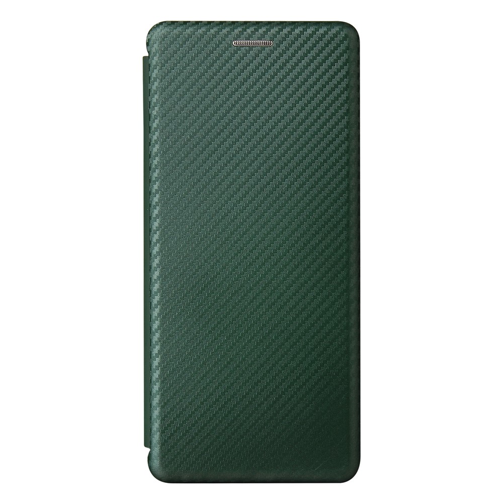 Carbon Fiber Texture Auto-absorbed Cell Phone Stand Cover for Sony Xperia 5 III - Green-2