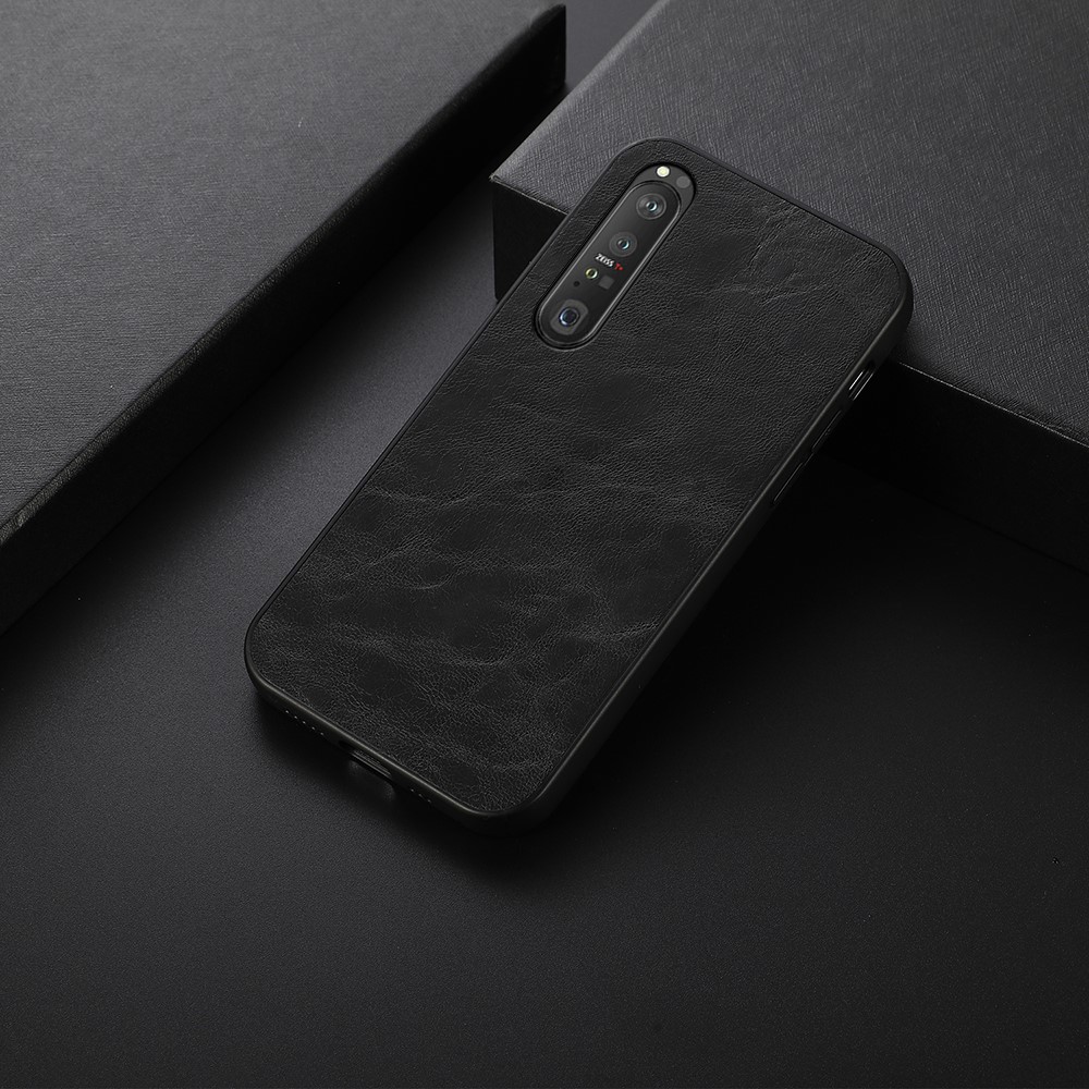 Crazy Horse Texture PU Leather Hybrid Phone Case for Sony Xperia 1 III - Black-2