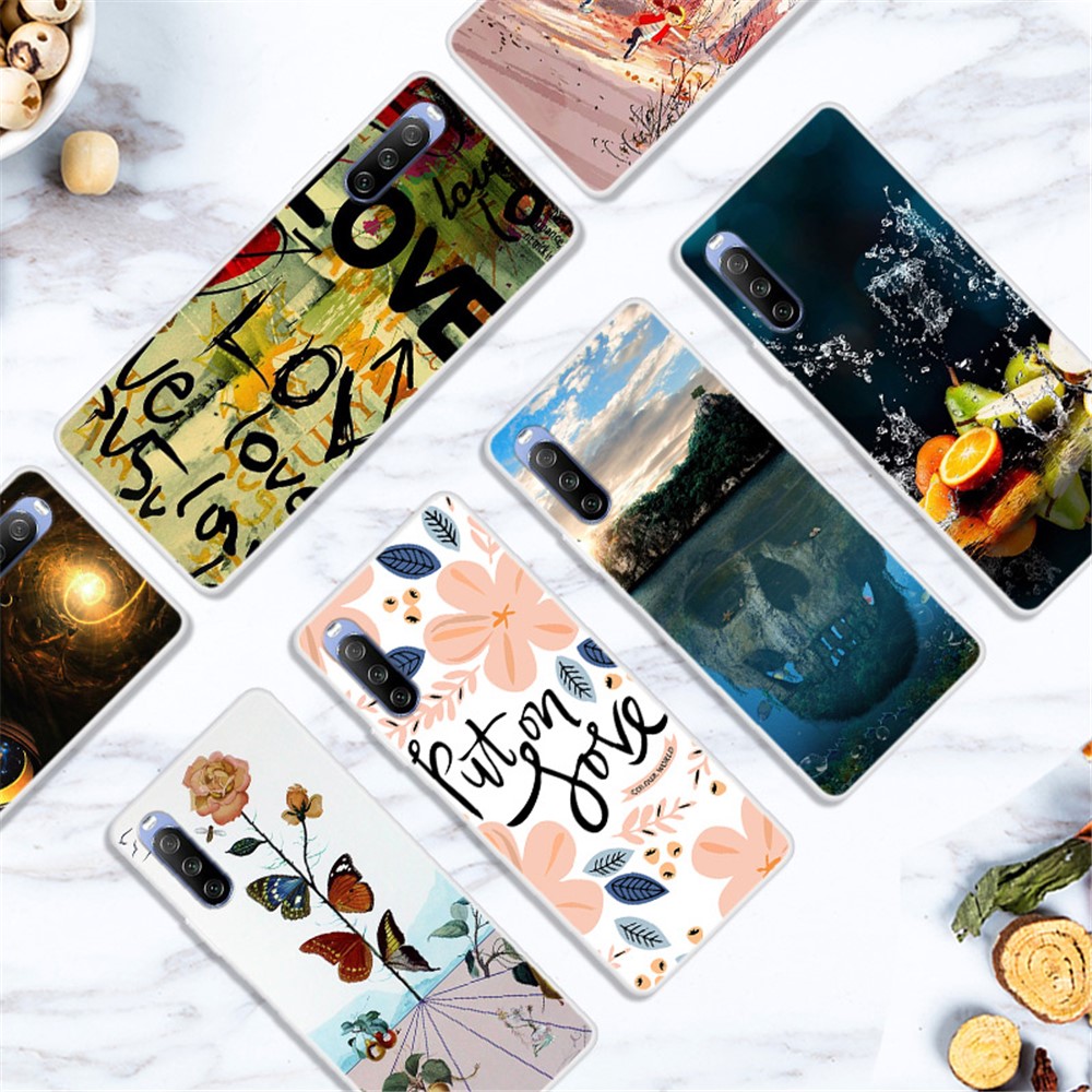 Pattern Printing TPU Phone Back Case for Sony Xperia 10 III - Interstellar-3