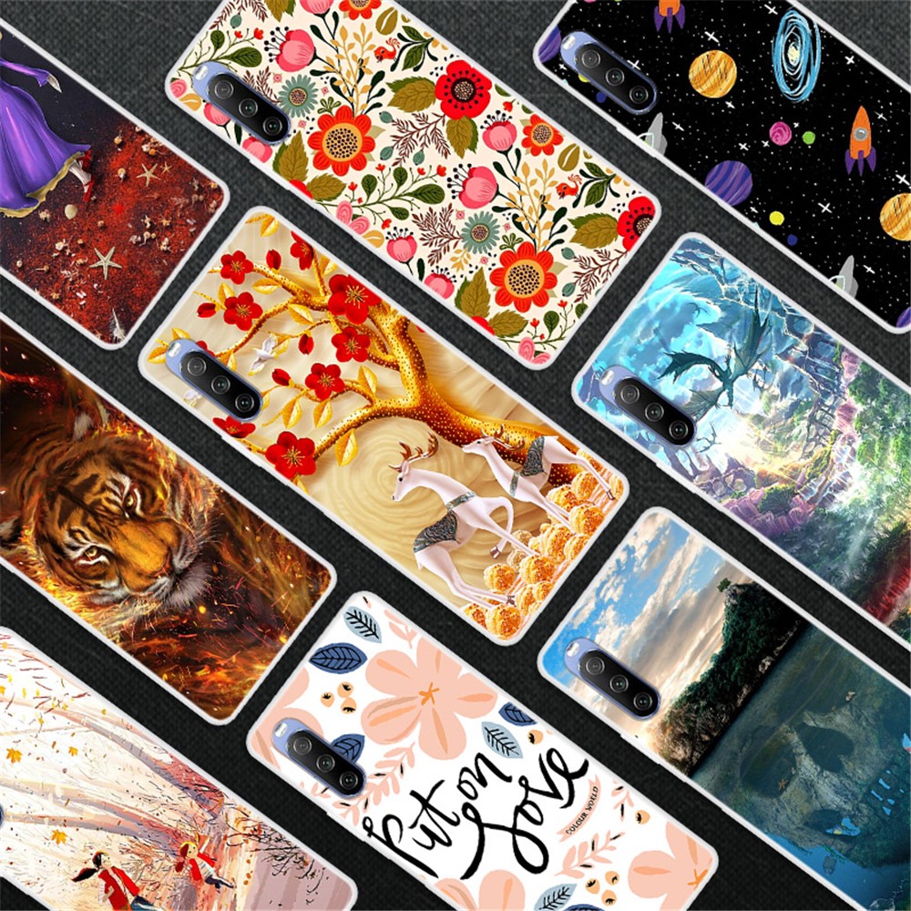 Pattern Printing TPU Phone Back Case for Sony Xperia 10 III - Interstellar-4