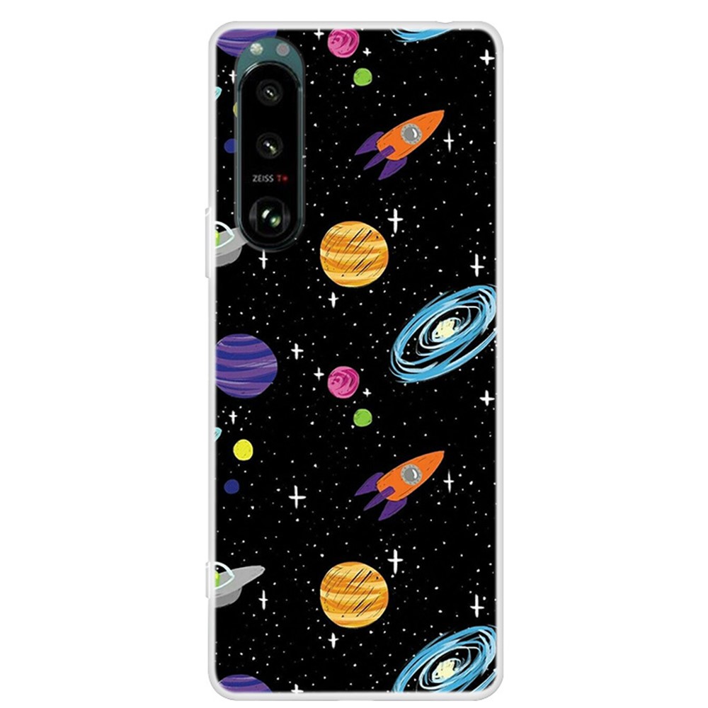 Pattern Printing TPU Phone Back Case for Sony Xperia 5 III - Interstellar-1