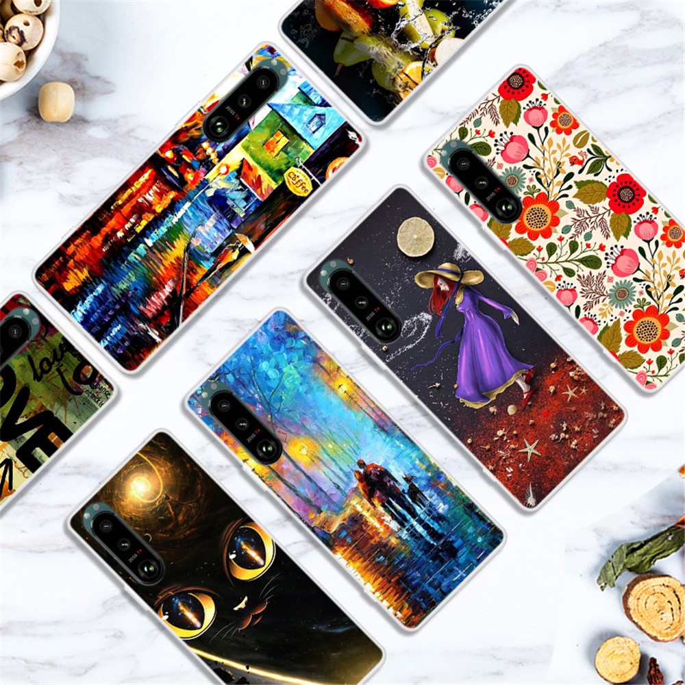 Pattern Printing TPU Phone Back Case for Sony Xperia 5 III - Interstellar-3