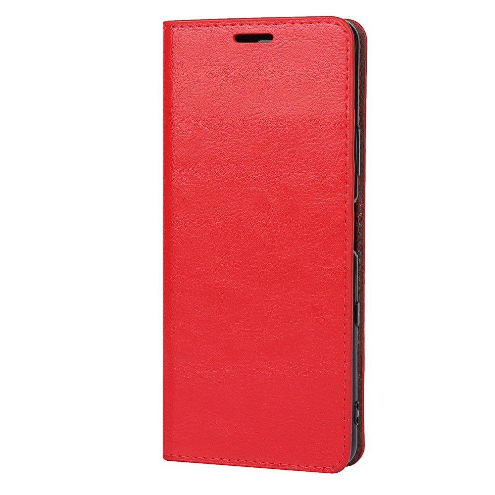 Crazy Horse Texture Genuine Leather Stand Wallet Case Shell for Sony Xperia 10 III - Red-2