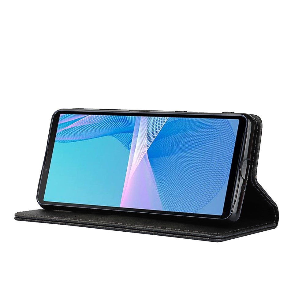 Magnetic Auto-absorbed Wallet Stand Leather Phone Case for Sony Xperia 10 III - Black-10