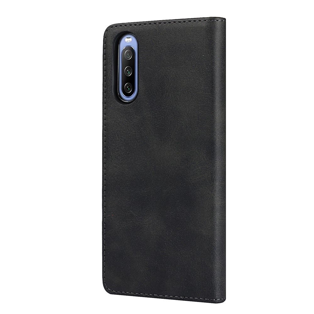 Magnetic Auto-absorbed Wallet Stand Leather Phone Case for Sony Xperia 10 III - Black-3