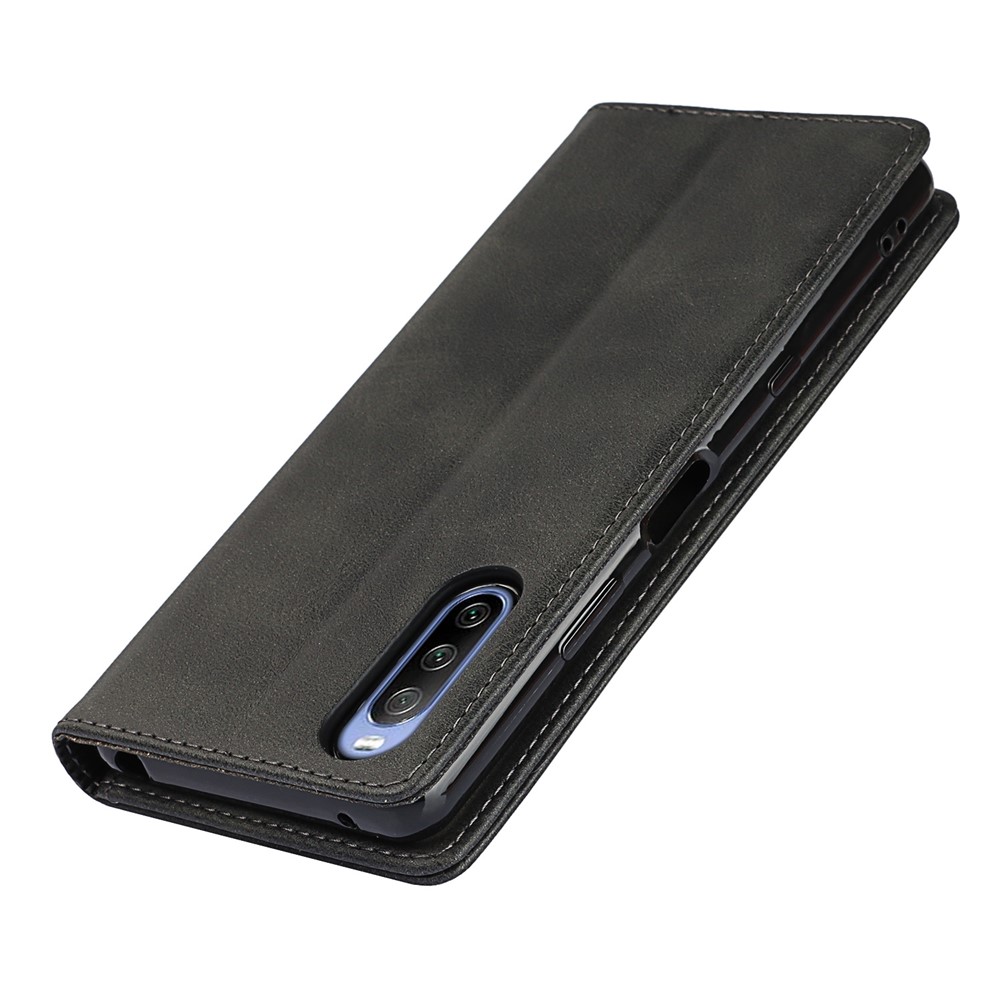 Magnetic Auto-absorbed Wallet Stand Leather Phone Case for Sony Xperia 10 III - Black-7
