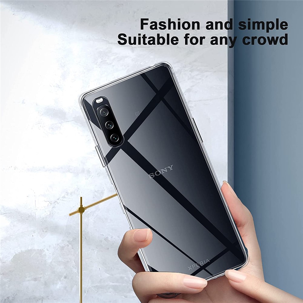 Anti-fingerprint Ultra Clear Flexible TPU Phone Shell Protector Cover for Sony Xperia 10 III-5