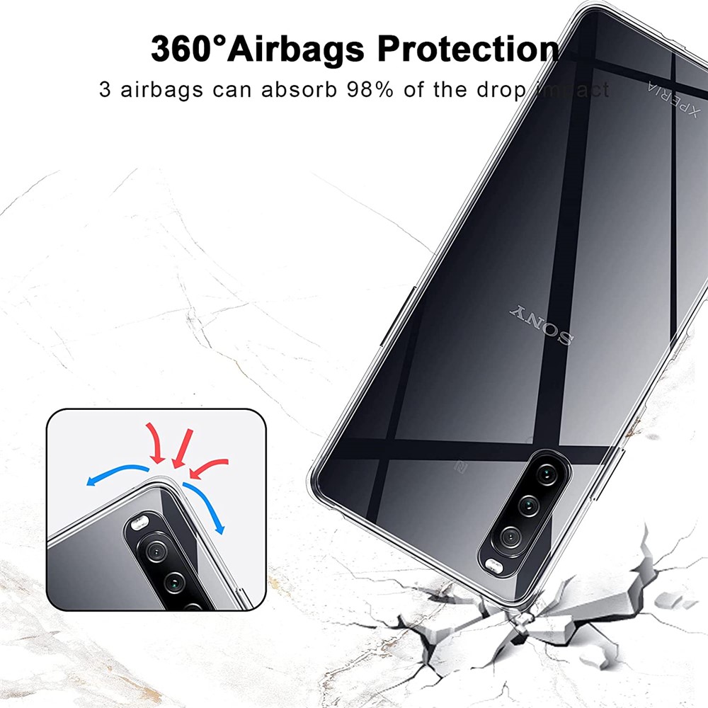 Anti-fingerprint Ultra Clear Flexible TPU Phone Shell Protector Cover for Sony Xperia 10 III-6