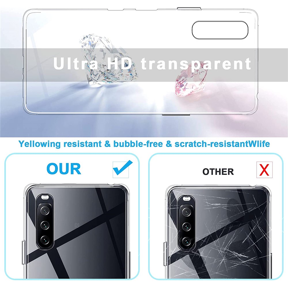 Anti-fingerprint Ultra Clear Flexible TPU Phone Shell Protector Cover for Sony Xperia 10 III-7