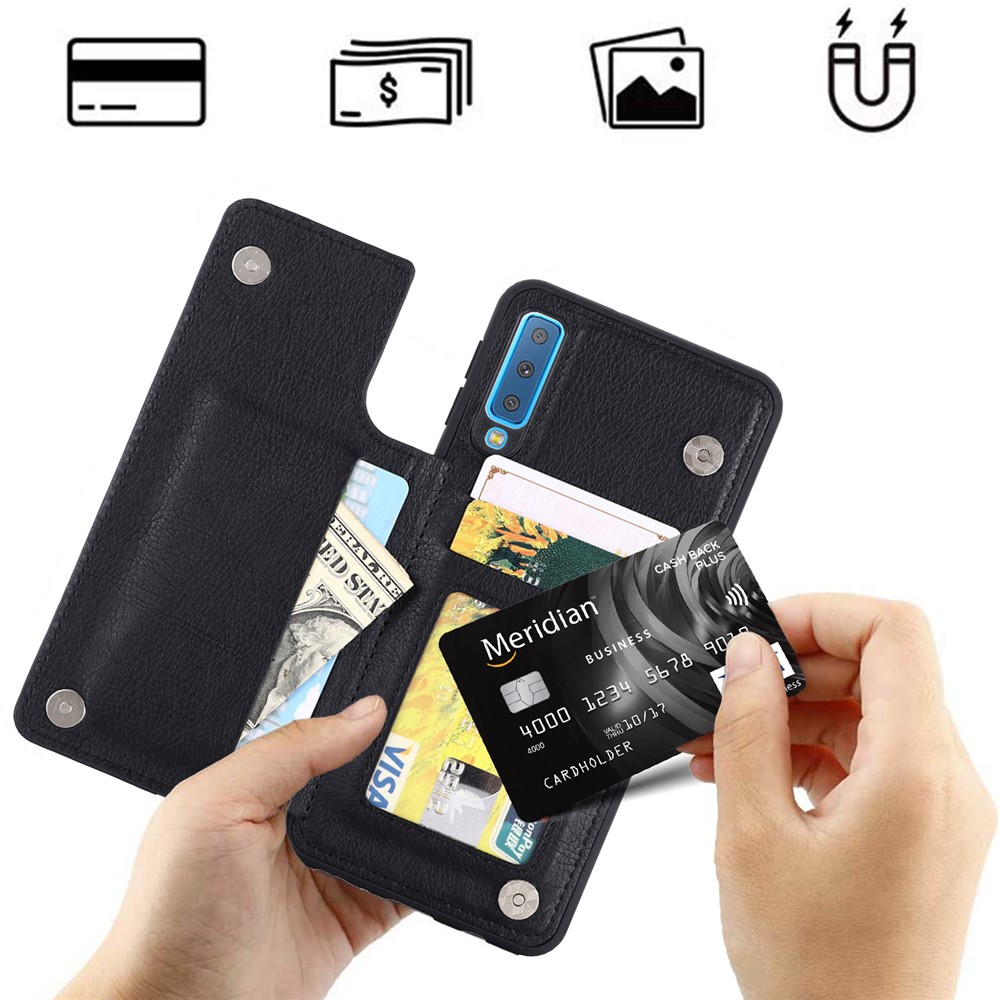 Card Holder Design Kickstand Leather Phone Case Cover for Sony Xperia 10 III - Black-3