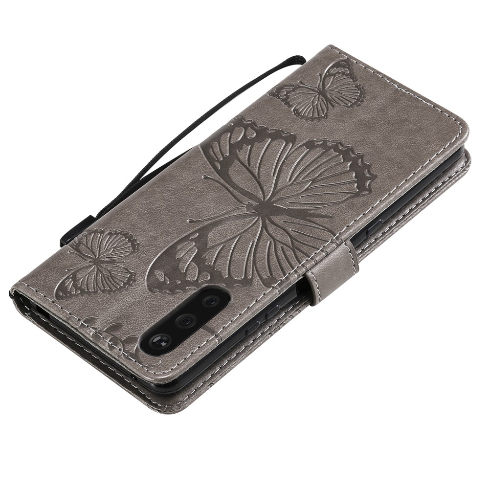 Wallet Stand Design Butterflies Pattern Imprinting Leather Case for Sony Xperia 10 III 5G - Grey-8