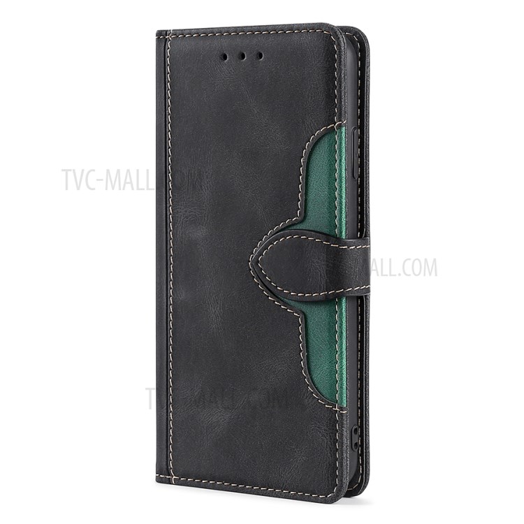 For Sony Xperia 5 III 5G Textured Design Phone Case Wallet Stand Design PU Leather and TPU Phone Flip Cover Shell - Black-2