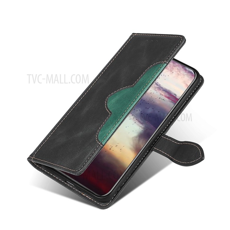 For Sony Xperia 5 III 5G Textured Design Phone Case Wallet Stand Design PU Leather and TPU Phone Flip Cover Shell - Black-6