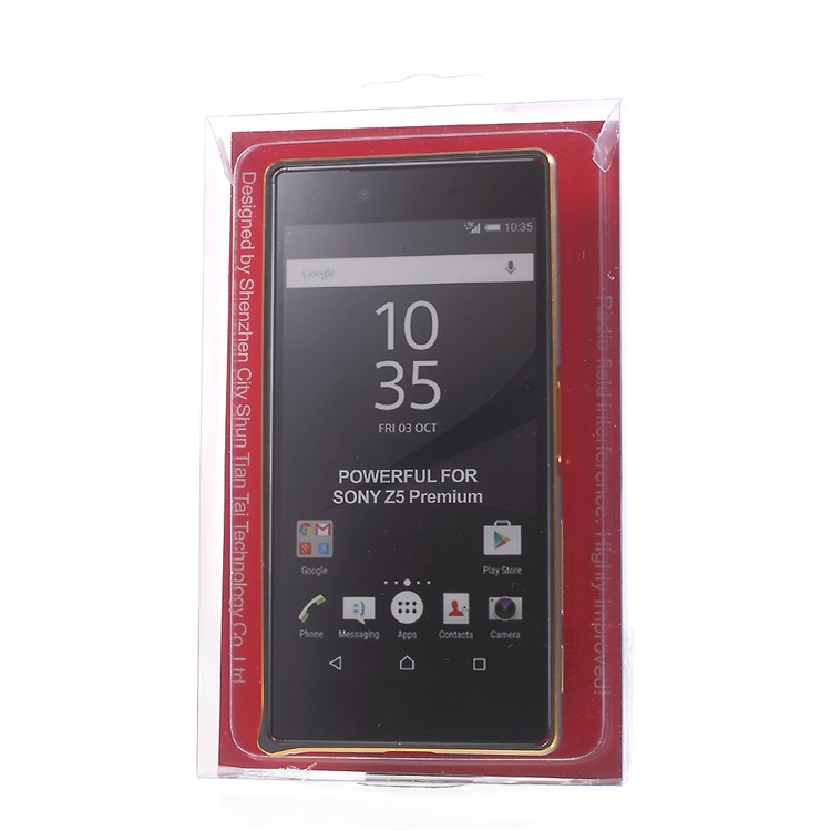 Hippocampal Buckle Metal Bumper for Sony Xperia Z5 Premium / Dual - Grey-6