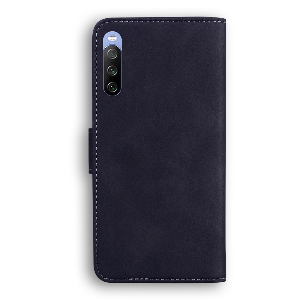 Flip Phone Cover Quality Leather Protective Phone Case Shell with Stand and Wallet for Sony Xperia 10 III 5G / Xperia 10 III Lite - Black-3